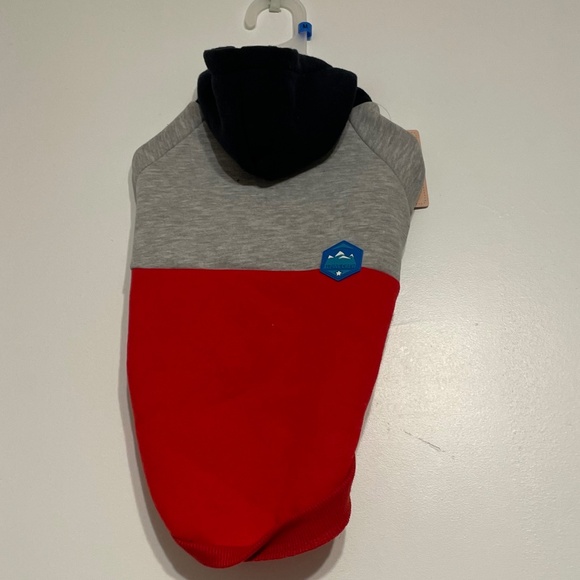 Alpine Crew Red Gray & Navy Dog Hoodie Sweatshirt - Picture 6 of 9